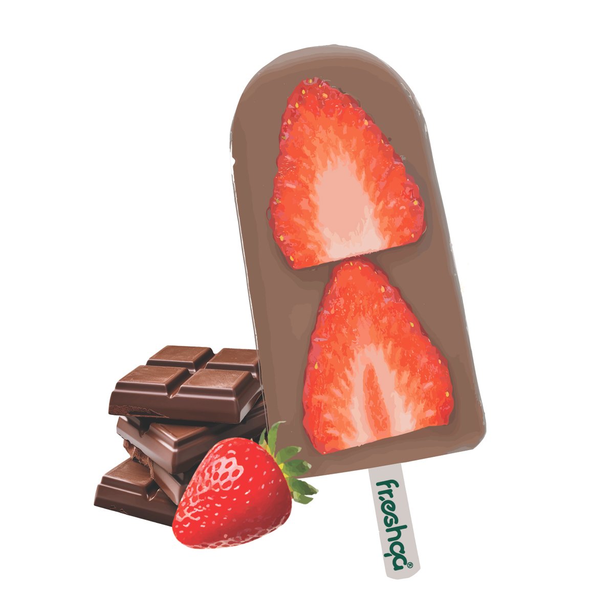 Chocolate & Slices Strawberries Natural Pops