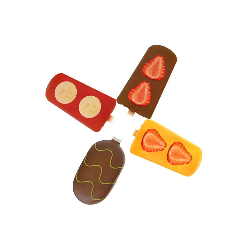 Ice pops fan with pistachio pop