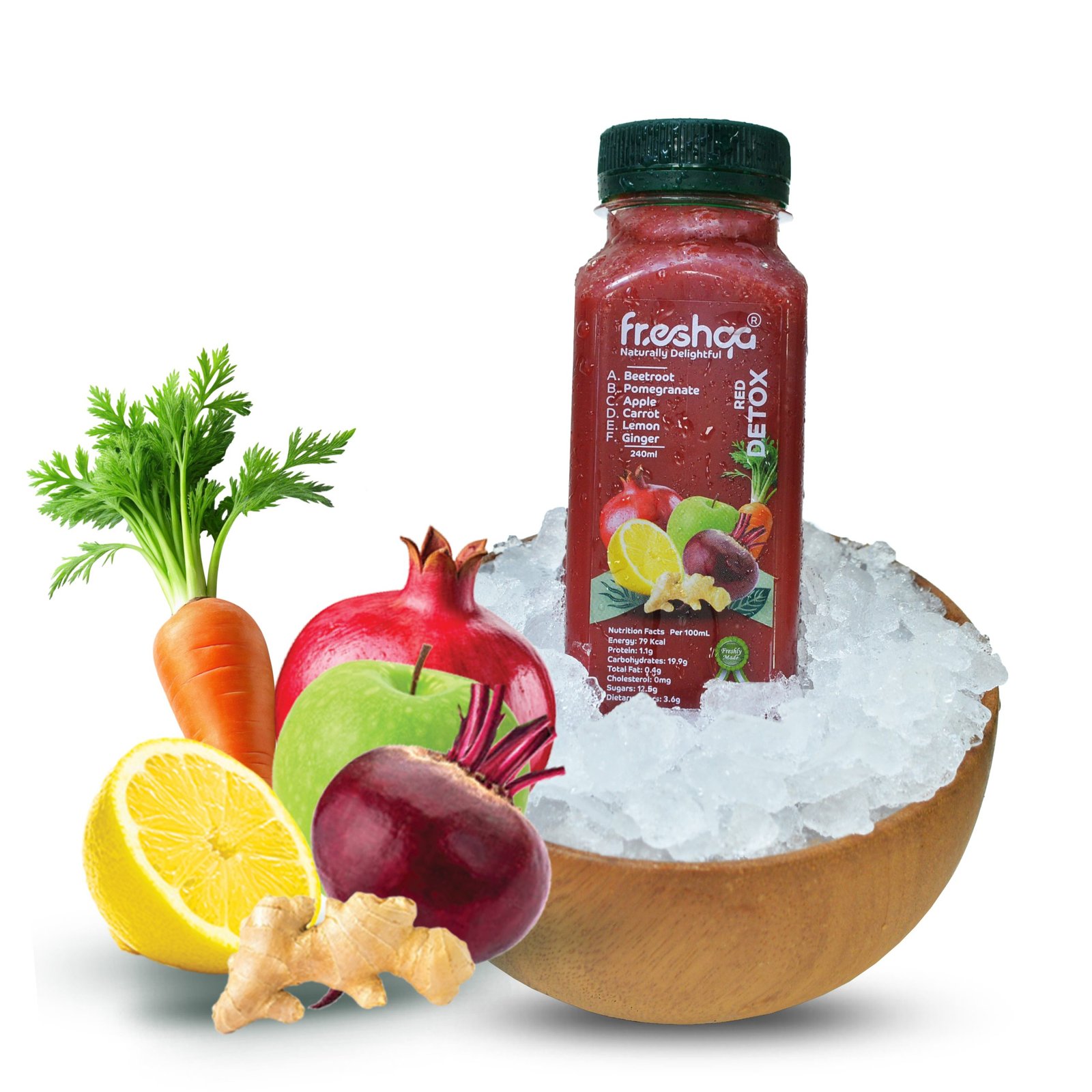 Detox Red ( beetroot, pomegranate, apple,carrot,lemon,,ginger)