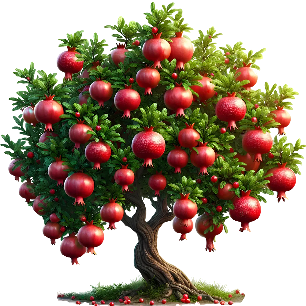 صورة شجرة الرمان للبنر الفواكه المقطعة copy