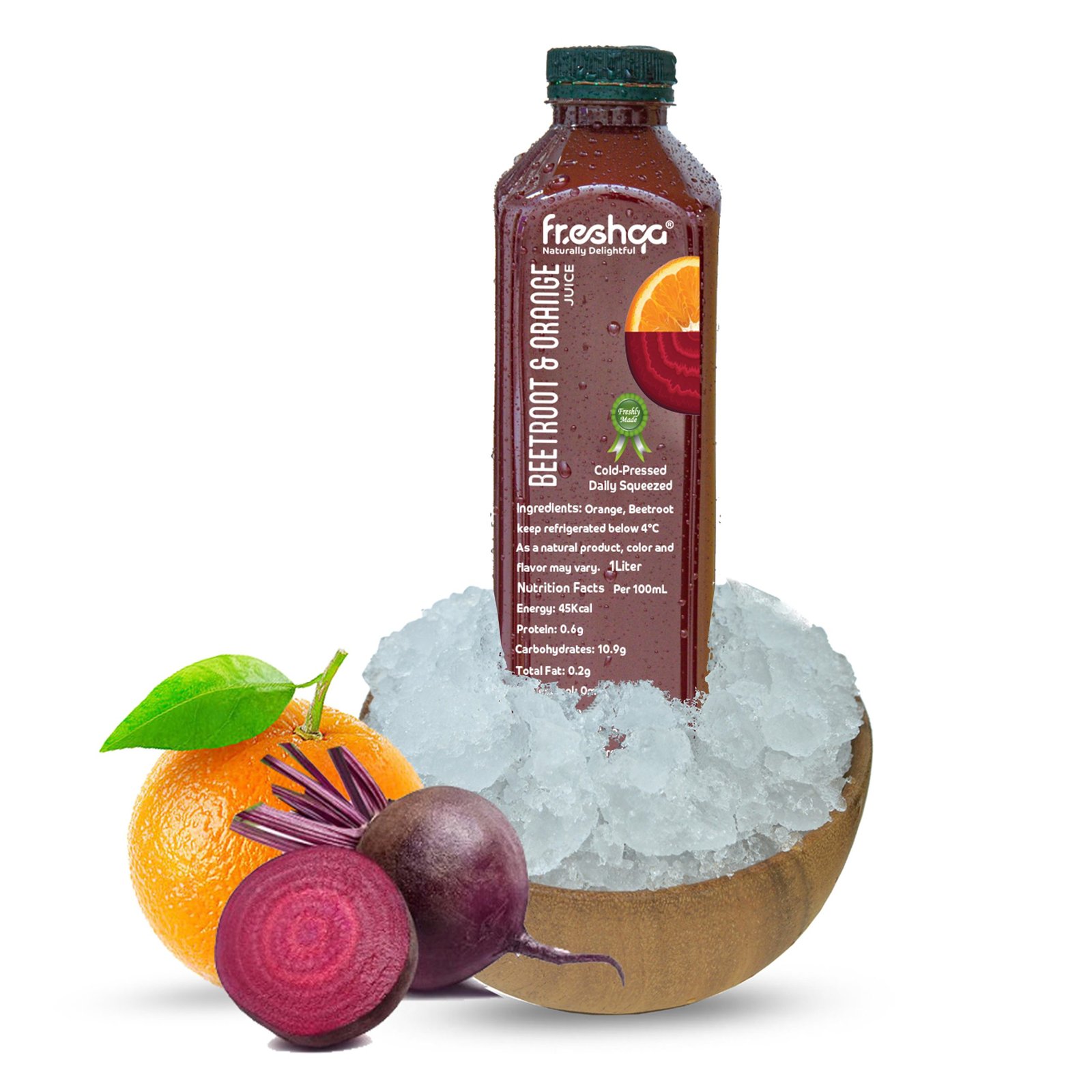 Fresh Orange & Beetroot Juice Cold-Pressed 1L